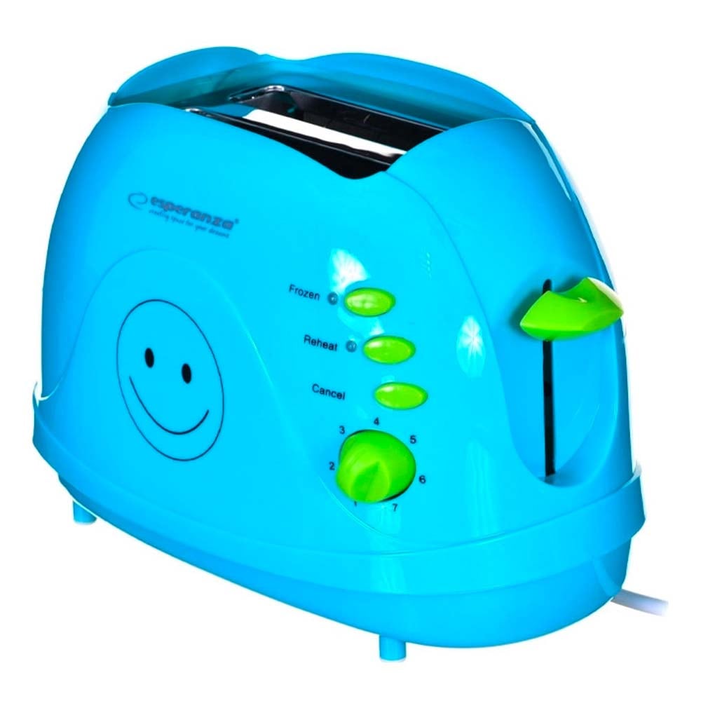 Esperanza Smiley EKT003B 2-Slot 750 W Blue Toaster