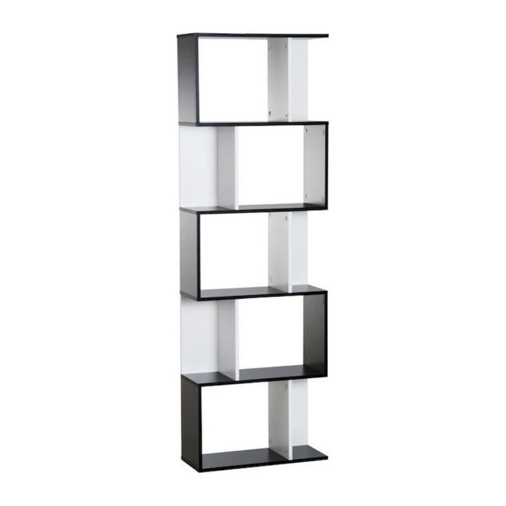 Homcom Wooden Bookshelf with 5 Shelves 60x24x184.5 (833-450BK) (HOM833-450BK)