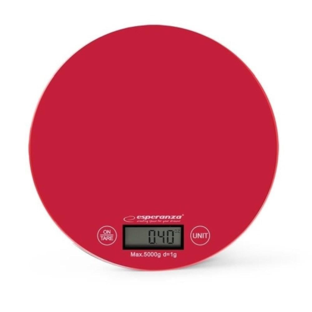 Esperanza EKS003 Digital Kitchen Scale 1g/5kg Red (EKS003R) (ESPEKS003R)
