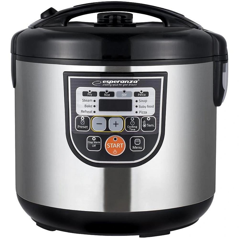 Esperanza Multi-Cooker 860W with 5L Capacity Silver (EKG011)