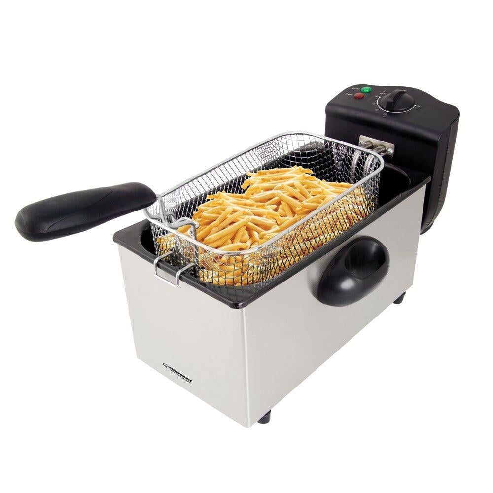 Esperanza Oil Fryer with Detachable 3L Bowl Silver (EKG010) (ESPEKG010)