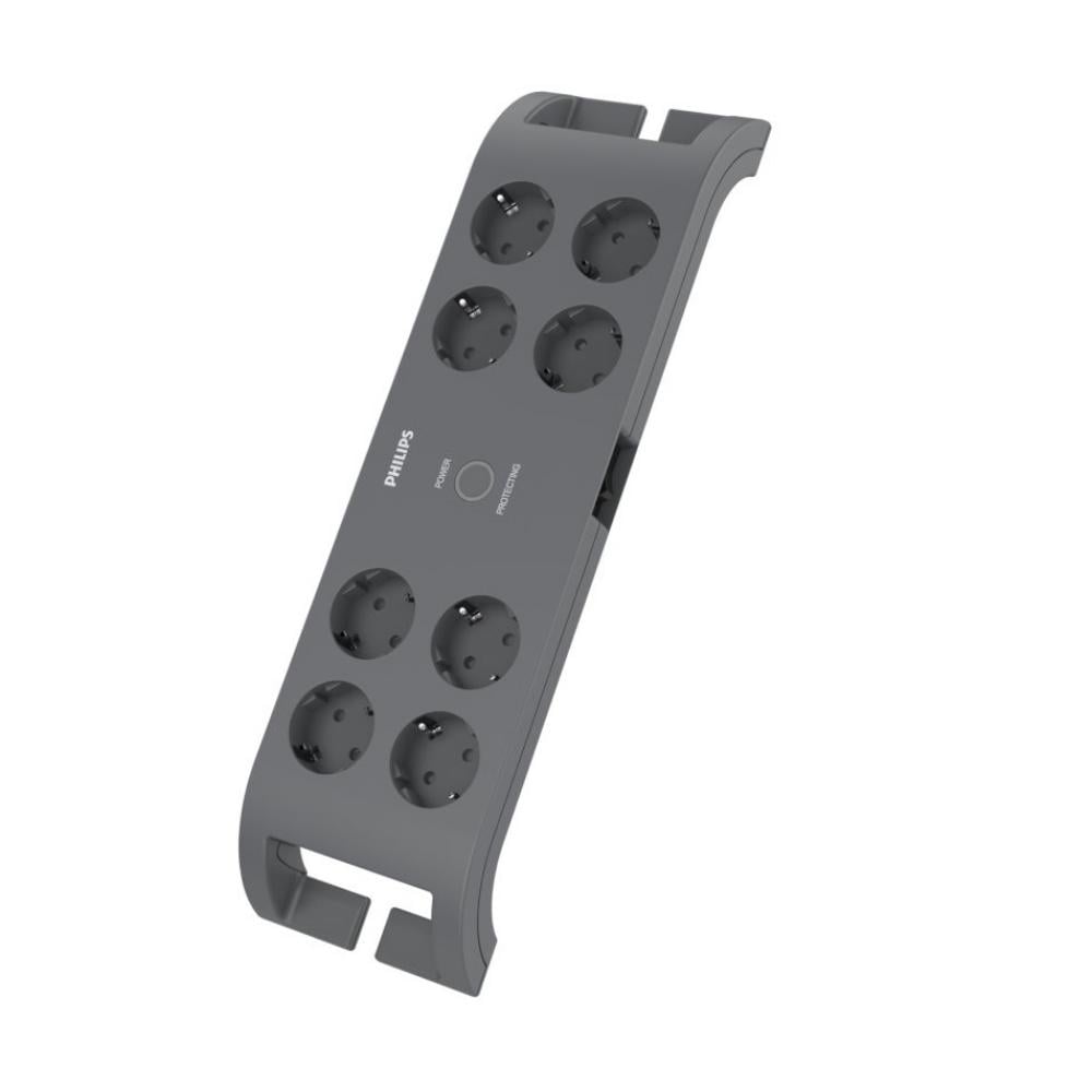 Philips Surge Protector Power Strip 8 Outlets 2m Grey (SPN3180A/60)