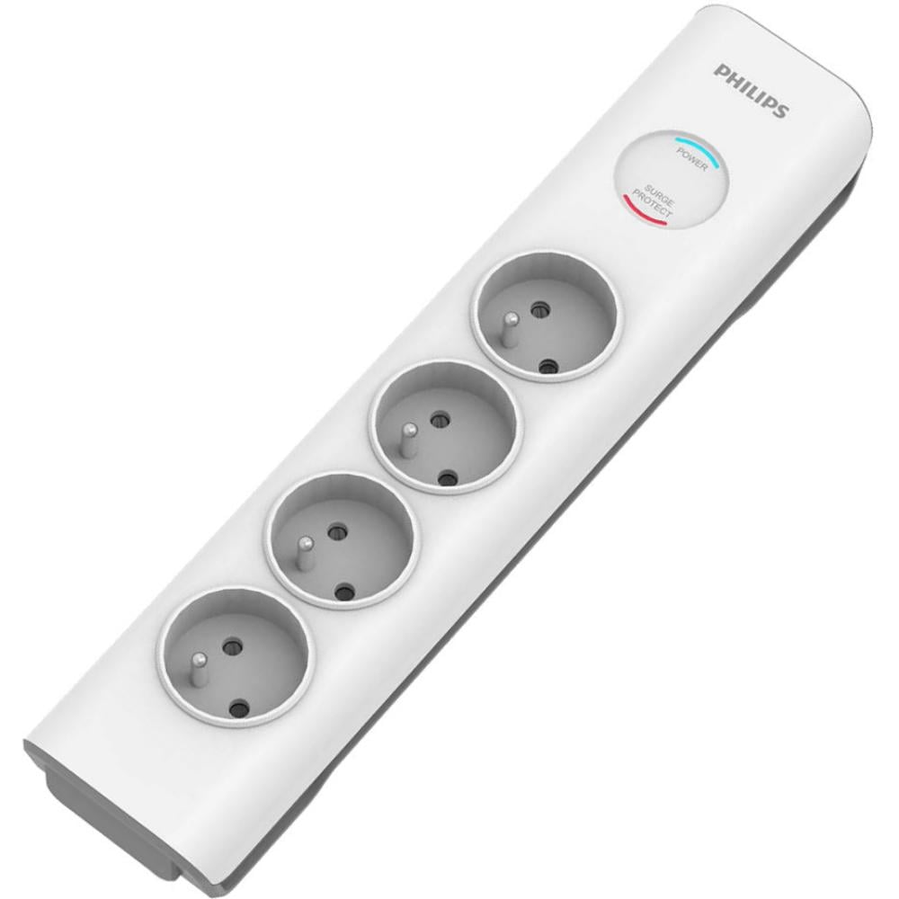 Philips Surge Protector Power Strip with 2m Cable White (SPN7040WA/60)