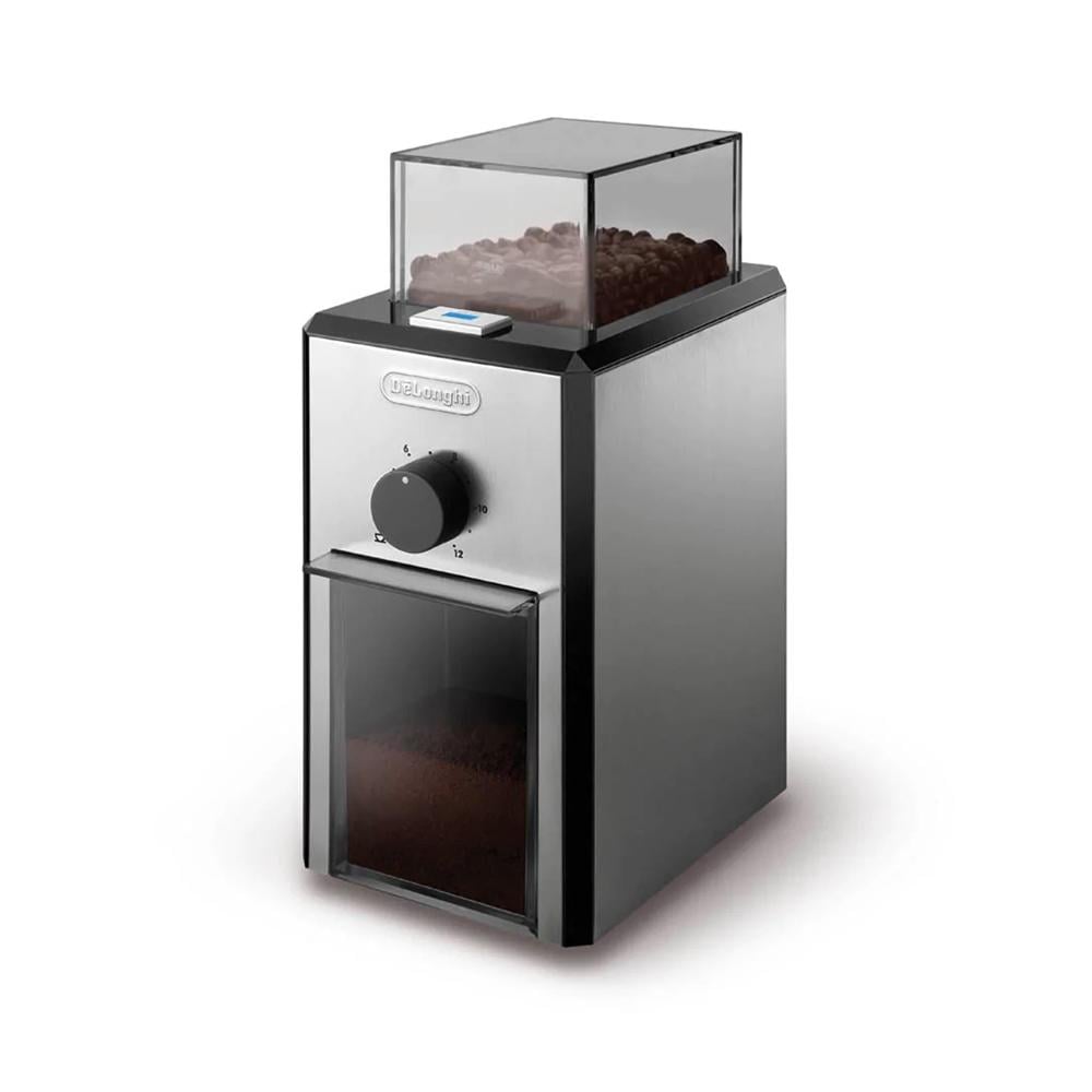 De'Longhi Electric Coffee Grinder 110W with 120g Capacity and 16 Grinding Levels Silver (177111026) (DLG177111026)