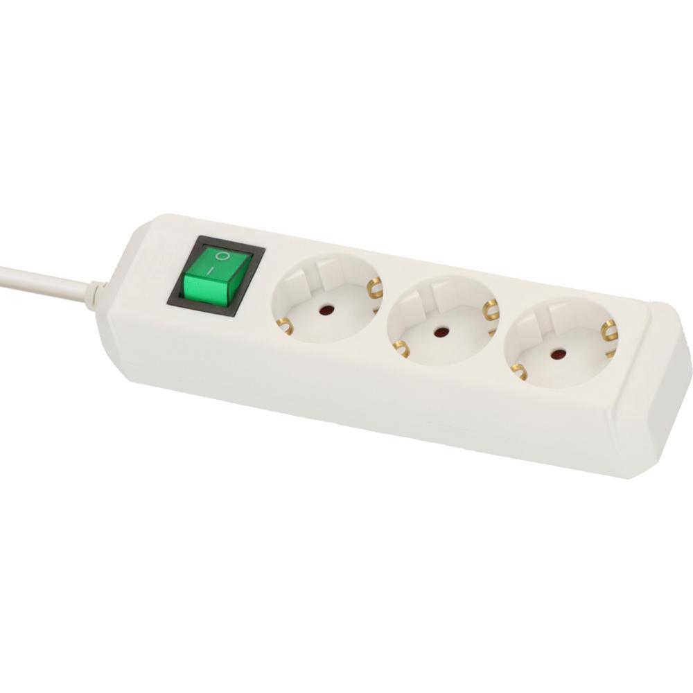 Brennenstuhl Eco-Line 3-Way Safety Power Strip with Switch and 1.5m Cable/ H05VV-F/ 3G1.5 White (1152320015) (BNN1152320015)