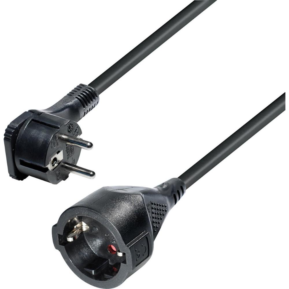 Brennenstuhl Extension Cable with Flat Plug 3m/ H05VV-F/ 3G1.5 Black (1168980030) (BNN1168980030)