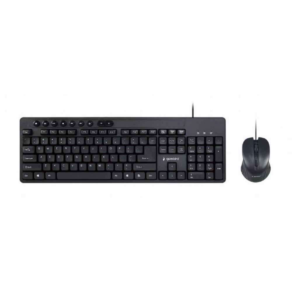 Gembird Keyboard Plus Mouse Set USB US Layout Black (KBS-UM-04) (GEMKBS-UM-04)