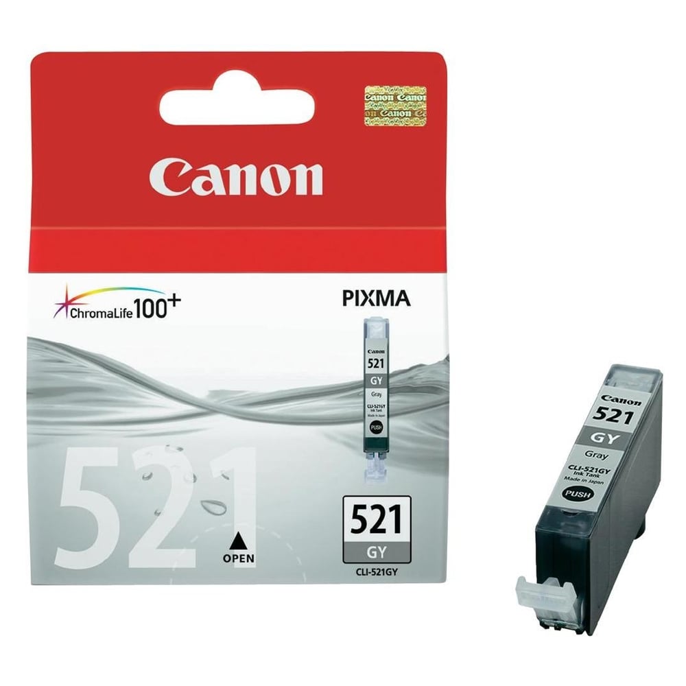Canon Inkjet Ink CLI-521GY Grey (2937B001) (CANCLI-521GY)