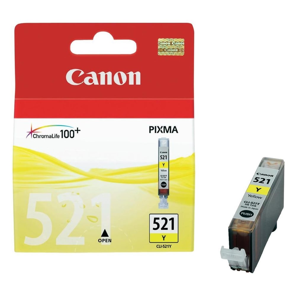 Canon Inkjet Ink CLI-521Y Yellow (2936B001) (CANCLI-521Y)