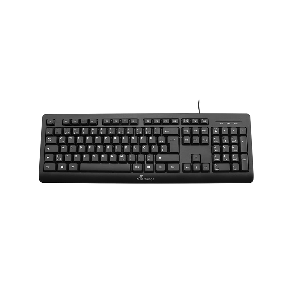 MediaRange Multimedia Keyboard, Wired (Black)