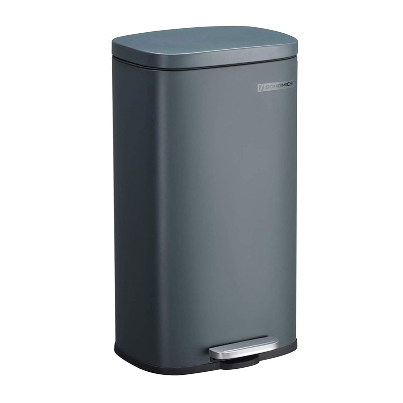 Steel Trash Bin with Soft-Close System 30L Songmics (LTB03GS) (SNGLTB03GS)