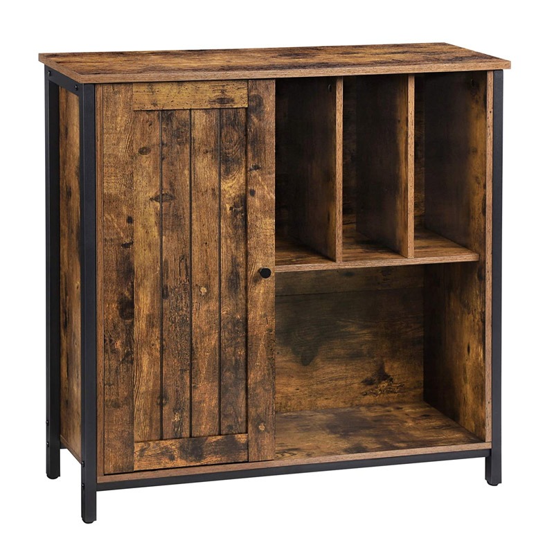 Metal Furniture with 1 Cabinet and 4 Shelves 80 x 30 x 80.5 cm Vasagle (LSC084B01) (VASLSC084B01)