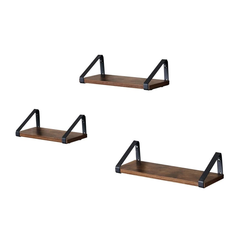 Set of Wall-Mounted Wooden Shelves 40 x 12 x 11 cm 3 pcs Vasagle (LWS33BX) (VASLWS33BX)