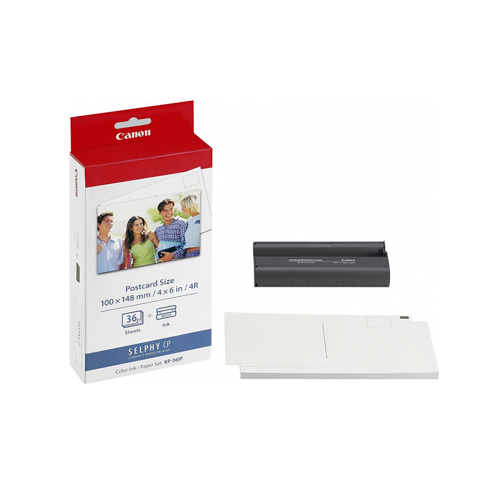 Canon KP-36IP Color Ink & Paper Set 100x148mm Postcard Size 36 Prints (7737A001) (CAN-KP36IP)