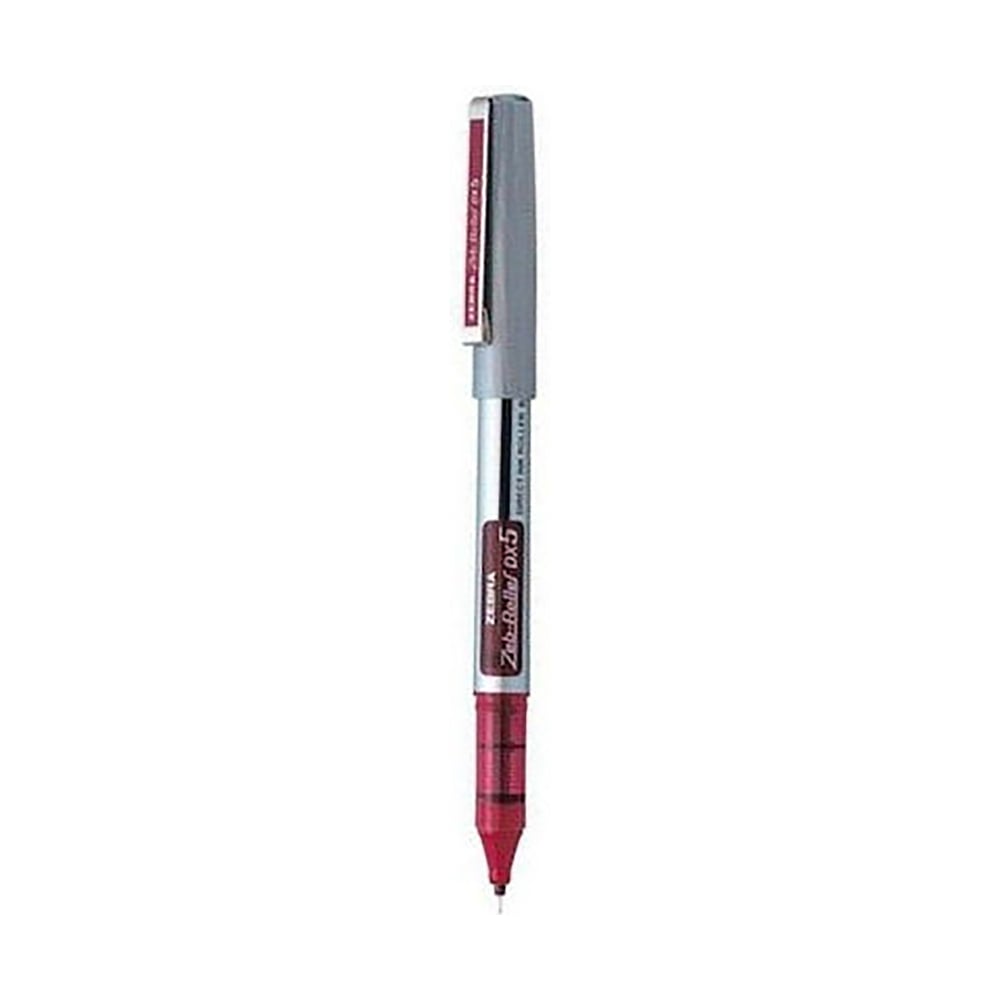Zebra DX5 Zebroller SILVER RollerPen 0.5mm Red (ZB-16073Z) (ZEBZB-16073Z)