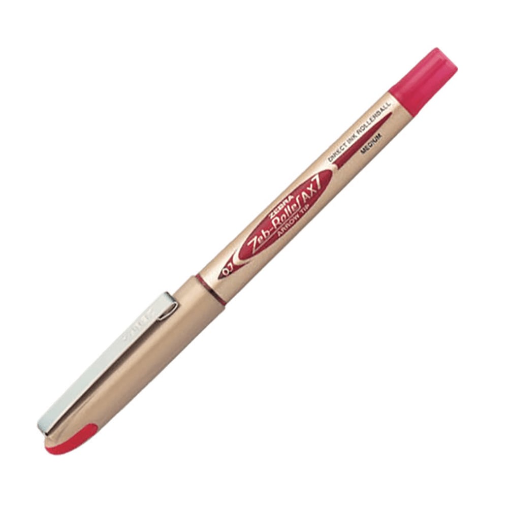 Zebra AX7 Zebroller Gold RollerPen 0.7mm Red (ZB-15993Z) (ZEBZB-15993Z)