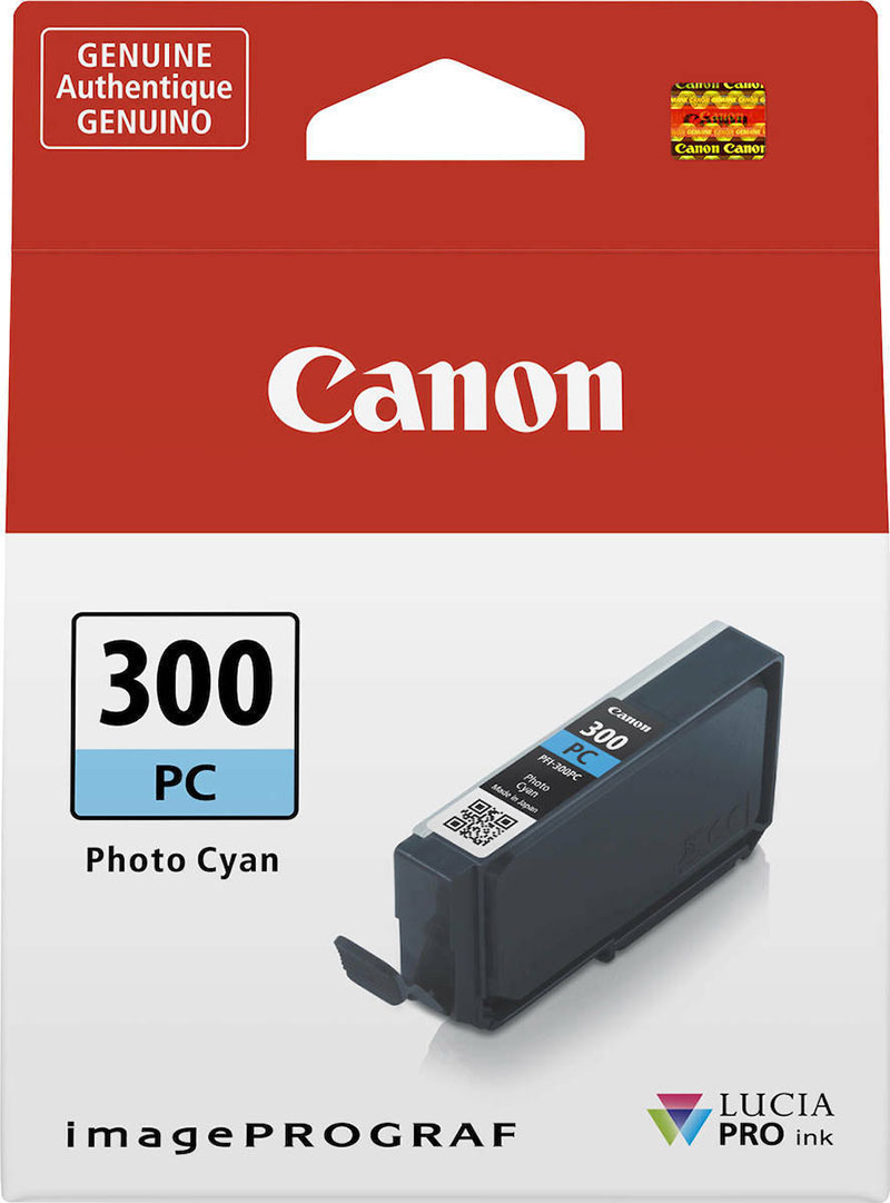 Canon PFI-300 InkJet Photo Printer Ink Cyan (4197C001) (CANPFI-300PC)