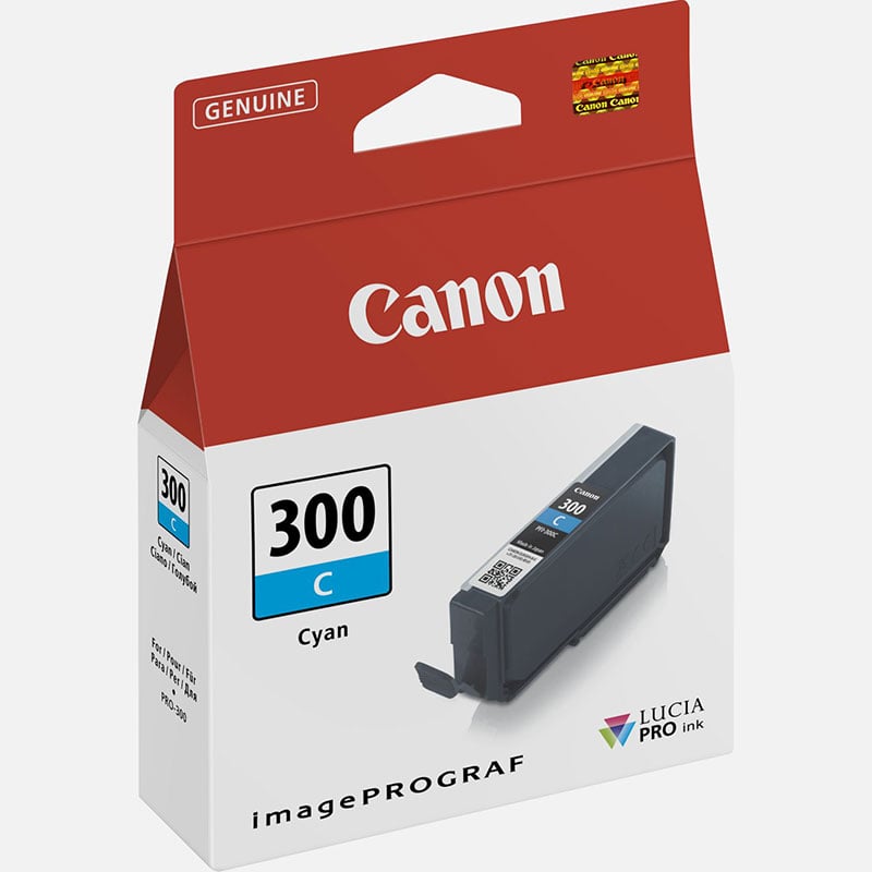 Canon PFI-300 InkJet Printer Ink Cyan (4194C001) (CANPFI-300C)