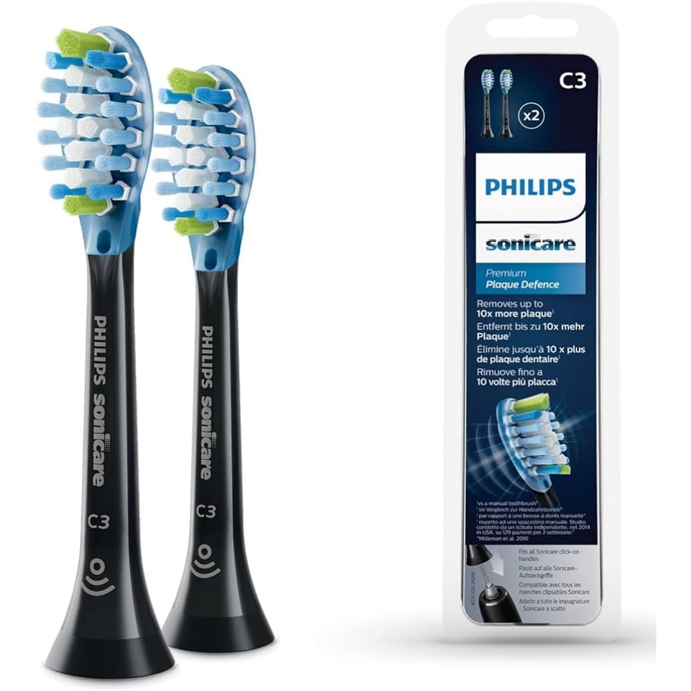 Philips Sonicare C3 Premium Plaque Defence Standard Replacement Heads for Electric Toothbrush HX9042/33 2pcs (HX9042/33) (PHIHX9042.33)
