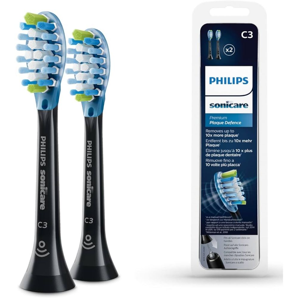 Philips Sonicare C3 Premium Plaque Defence Standard Replacement Heads for Electric Toothbrush HX9042/33 2pcs (HX9042/33) (PHIHX9042.33)