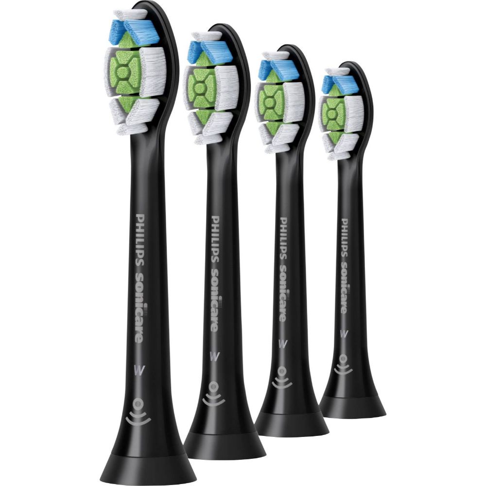 Philips Sonicare W2 Optimal White Standard Replacement Brush Heads for Electric Toothbrush Black 4pcs (HX6064/11)