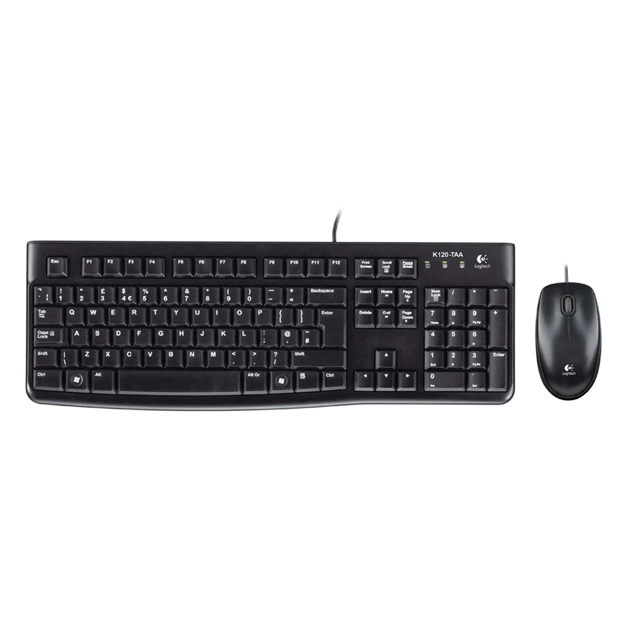 Logitech MK120 Desktop Combo US (Black, Wired)