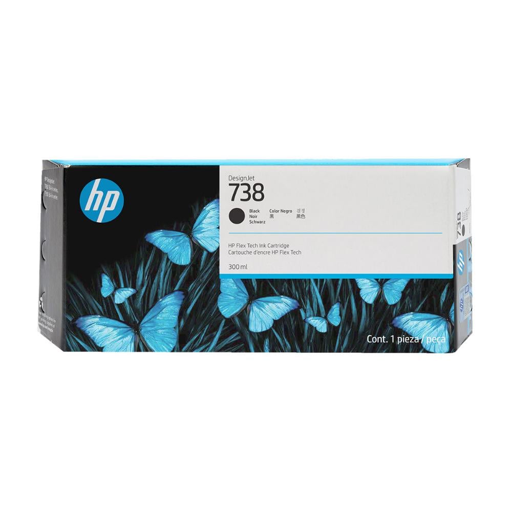 HP Inkjet No.738 300-ML Black DesignJet Ink (498N8A)