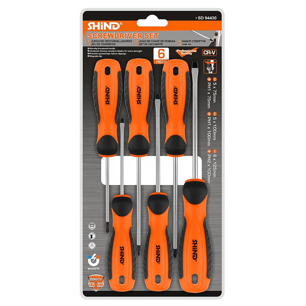 Shind Mechanical Screwdriver Set 6 Pieces (SHI-94430) (SHI94430)