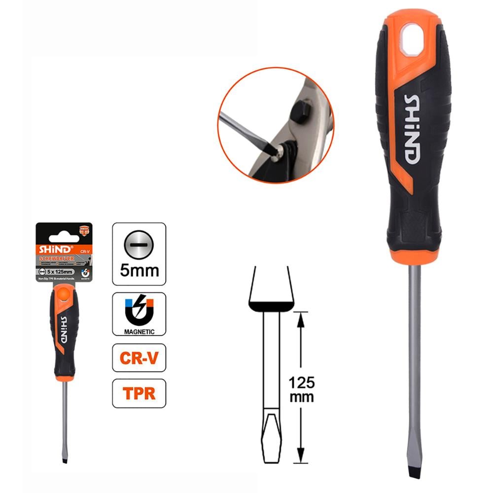 Shind Flathead Screwdriver 5x125mm (SHI-94382)