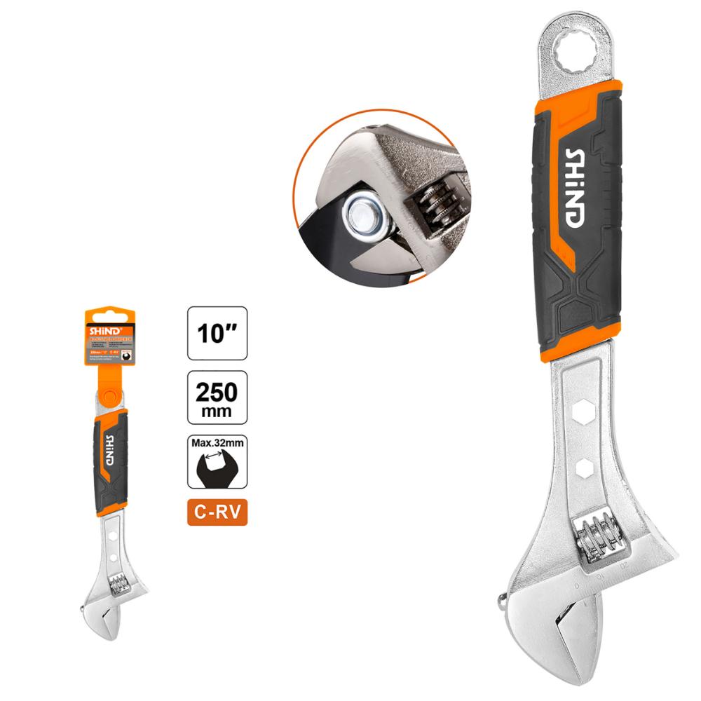 Shind Insulated Adjustable Wrench 10'' (SHI-94142) (SHI94142)