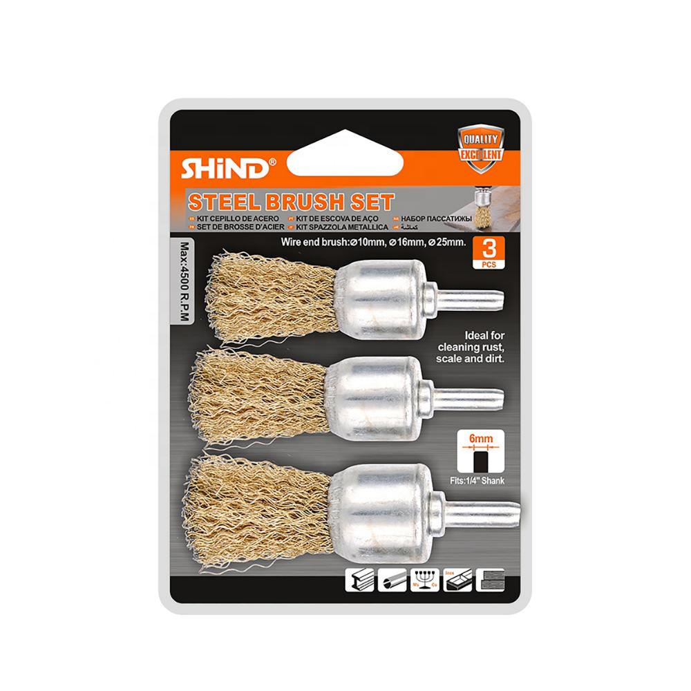 Shind Wire Brush Set 3 Pieces 10/16/25mm (SHI-94943) (SHI94943)