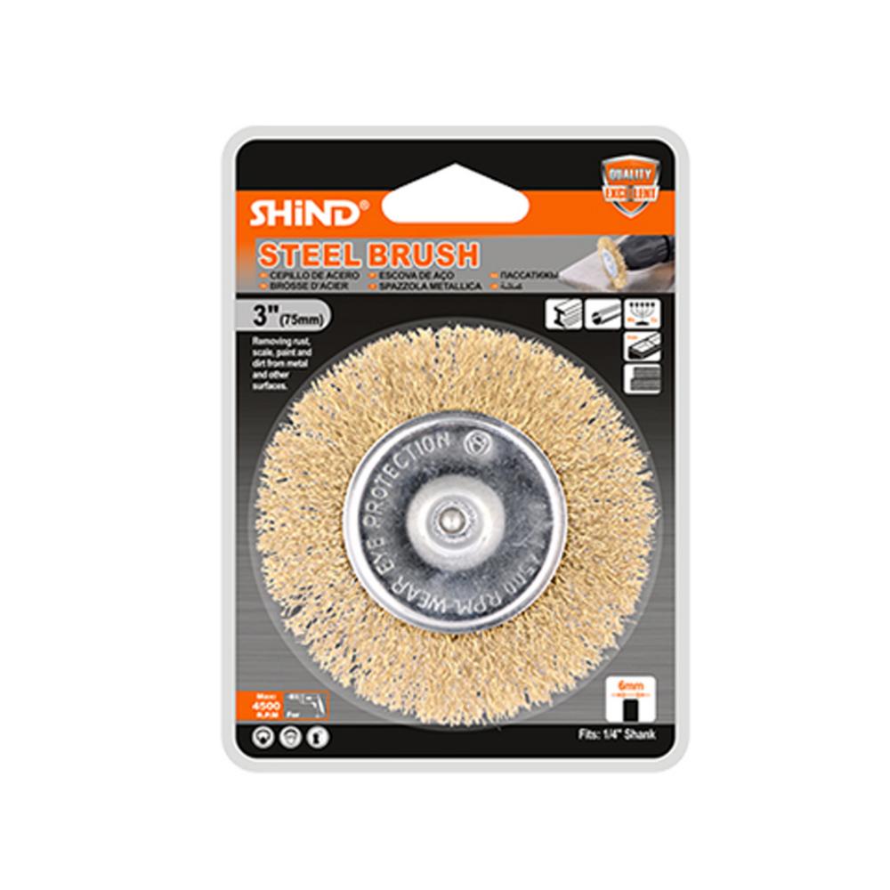 Shind Drill Wire Brush Straight 75mm (SHI-94920)