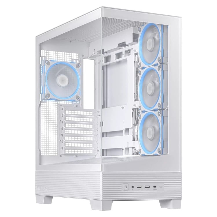 ASUS CASE A31 PLUS Middle ATX USB 3.2 White BTF motherboard compatible.