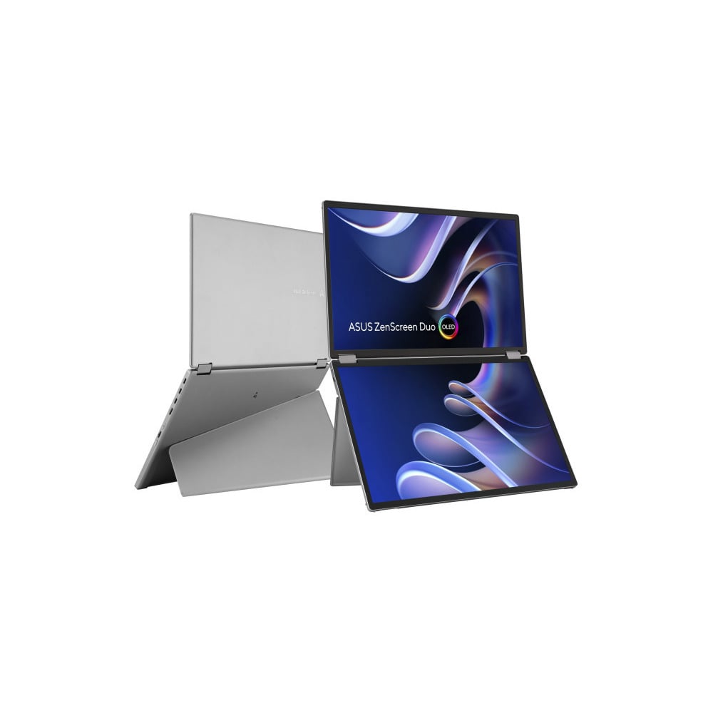 ASUS Monitor ZenScreen Duo MQ149CD 360° Foldable OLED 1ms, Portable Monitor, USB-C, HDMI, 3-Year Warranty.