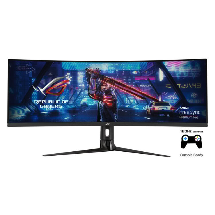 ASUS Monitor ROG STRIX XG49VQ 49'' 3840x1080 144Hz, HDMI, DisplayPort, FreeSync 2 HDR, Height Adjustable, 3-Year Warranty