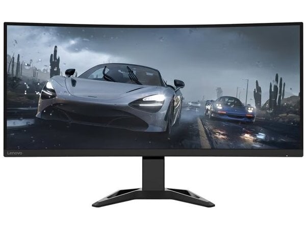 LENOVO Monitor G34w-30 34'' WQHD VA Curved, Slim Bezel, HDMi, Display Port, AMD FreeSync Premium, Height Adjustable, Speakers, 3-Year Warranty.