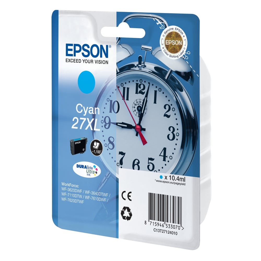 Epson Inkjet Series 27 XL Cyan Ink (C13T27124012) (EPST271240)