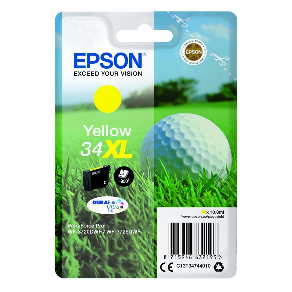 Epson Inkjet Ink No.34XL Yellow (C13T34744010) (EPST347440)
