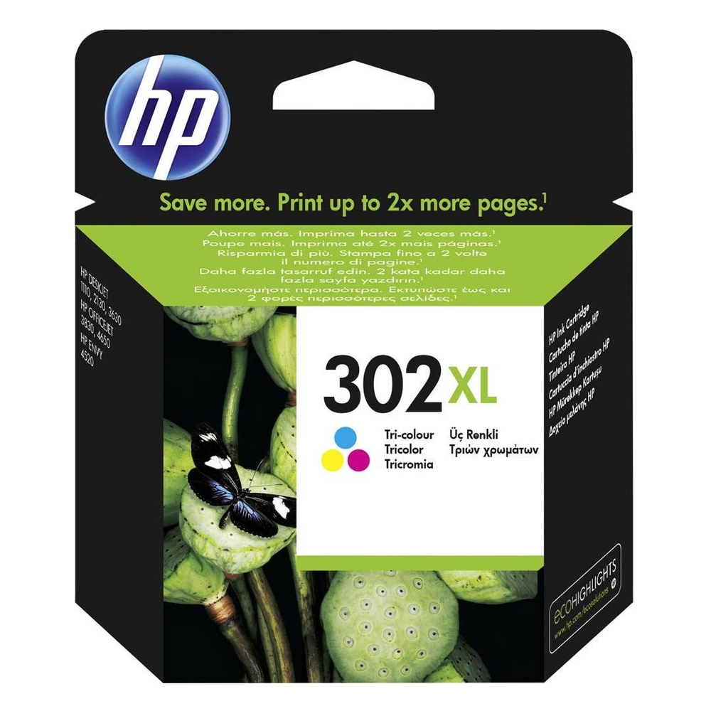 HP Inkjet No.302 XL Tri-Colour Ink (F6U67AE)