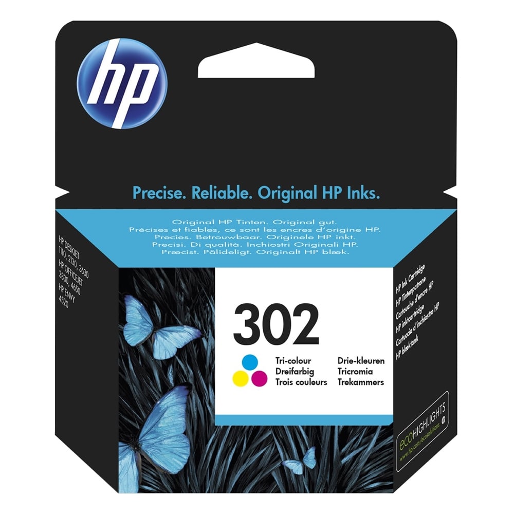 HP Inkjet Ink No.302 Tri-colour (F6U65AE) (HPF6U65AE)