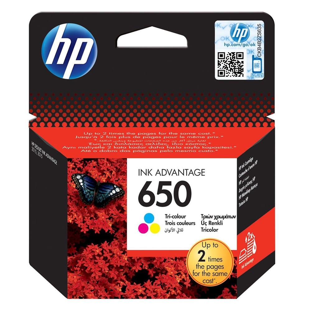 HP Inkjet No.650 Colour Ink (CZ102AE) (HPCZ102AE)