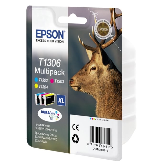 Epson Inkjet T1306 XL Multipack Ink (C13T13064012) (EPST130640)