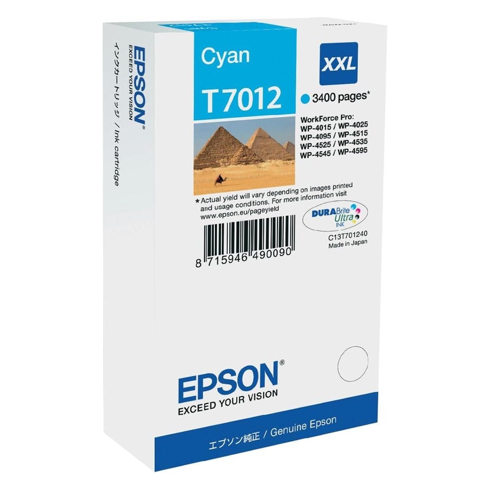 Epson Inkjet Ink T7012 XXL Cyan (T701240) (EPST701240)