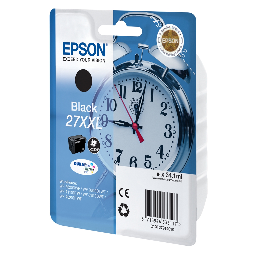 Epson Inkjet Series 27 XXL Black Ink (C13T27914012) (EPST279140)