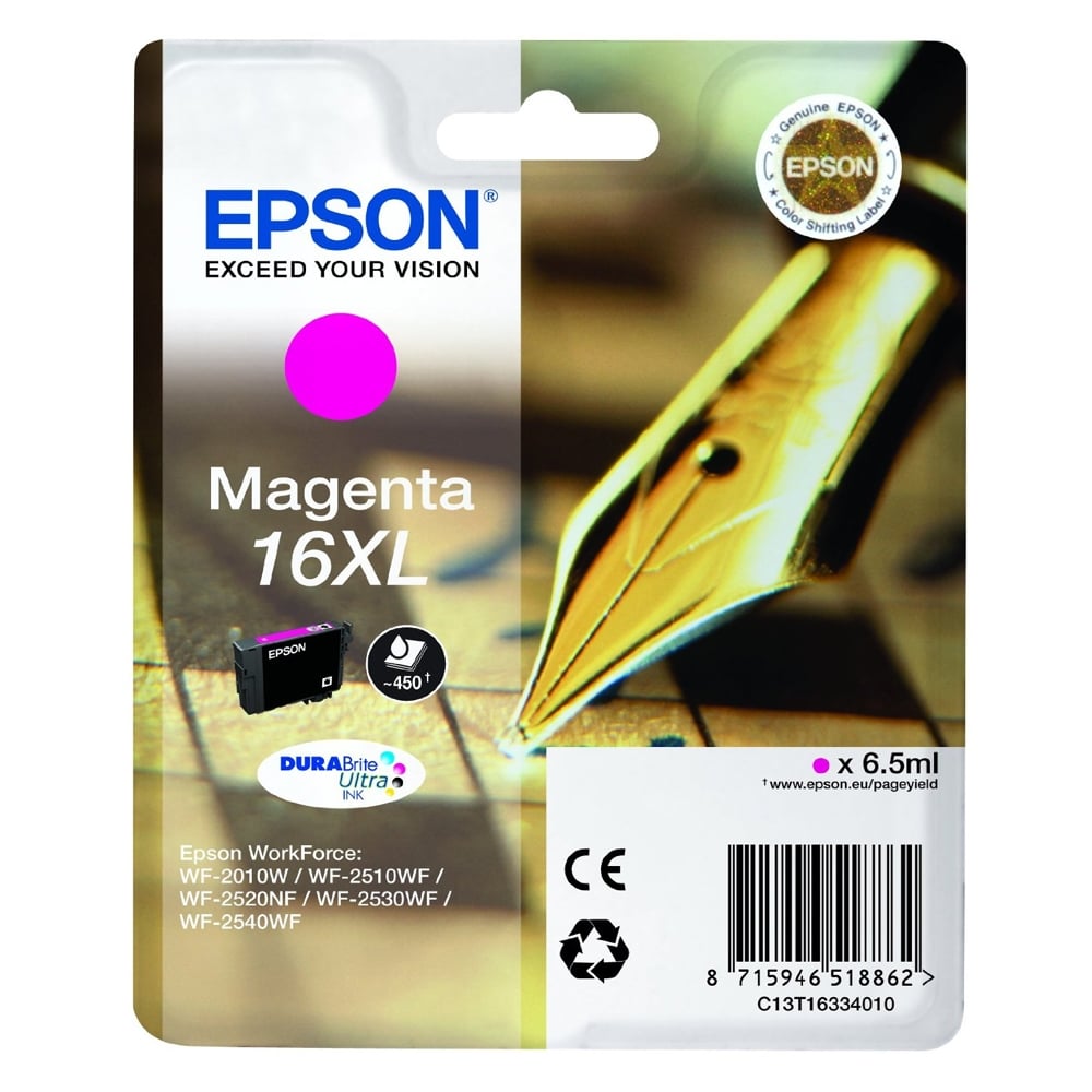 Epson Inkjet Ink No.16 XL Magenta (C13T16334012) (EPST163340)