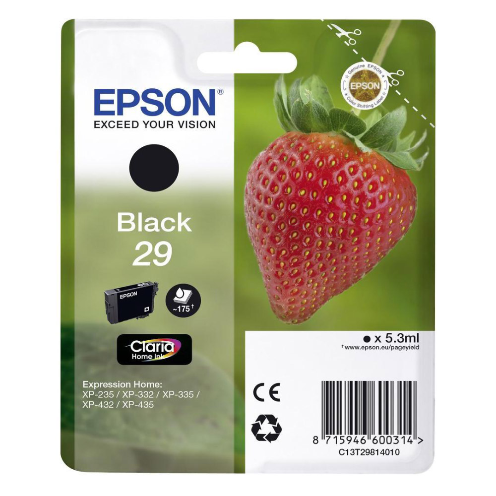 Epson Inkjet Series 29 Black Ink (C13T29814012) (EPST298140)