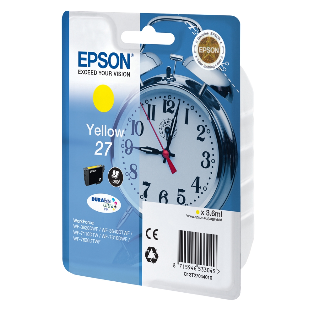Epson Inkjet Series 27 Yellow Ink (C13T27044012)