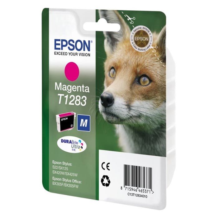 Epson Inkjet T1283 Magenta Ink (C13T12834012) (EPST128340)