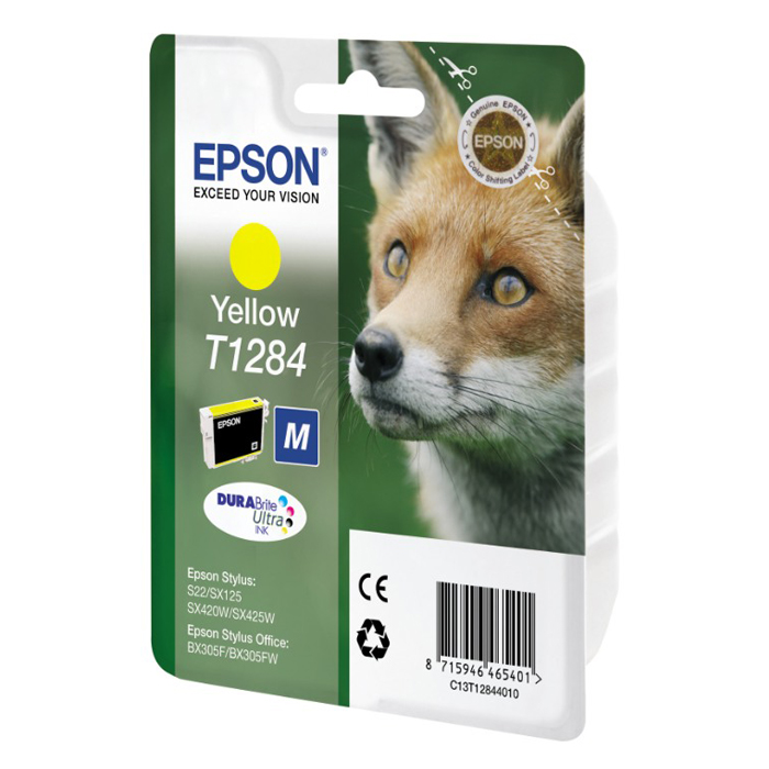Epson Inkjet T1284 Yellow Ink (C13T12844012) (EPST128440)