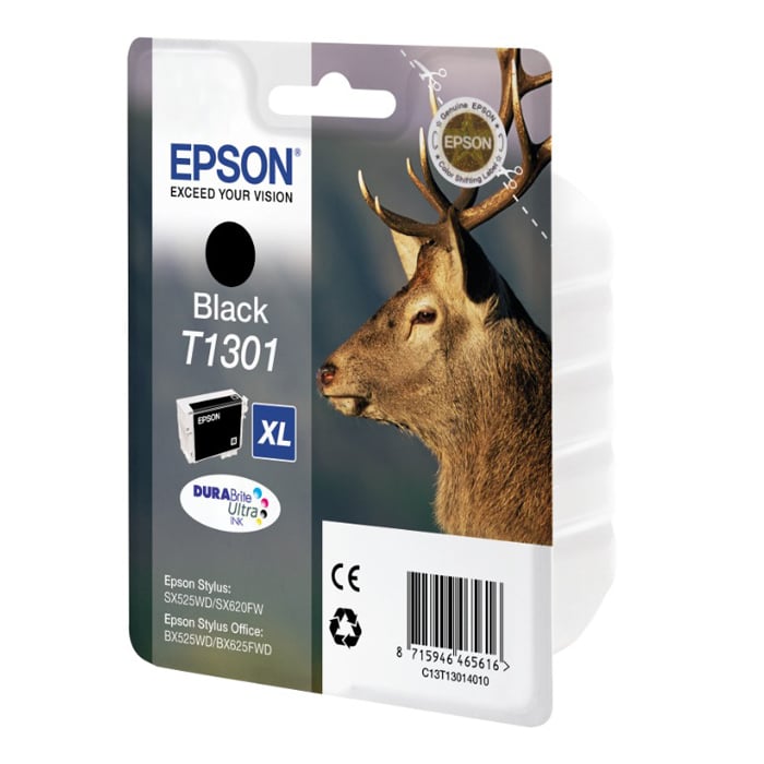 Epson Inkjet T1301 XL Black Ink (C13T13014012) (EPST130140)